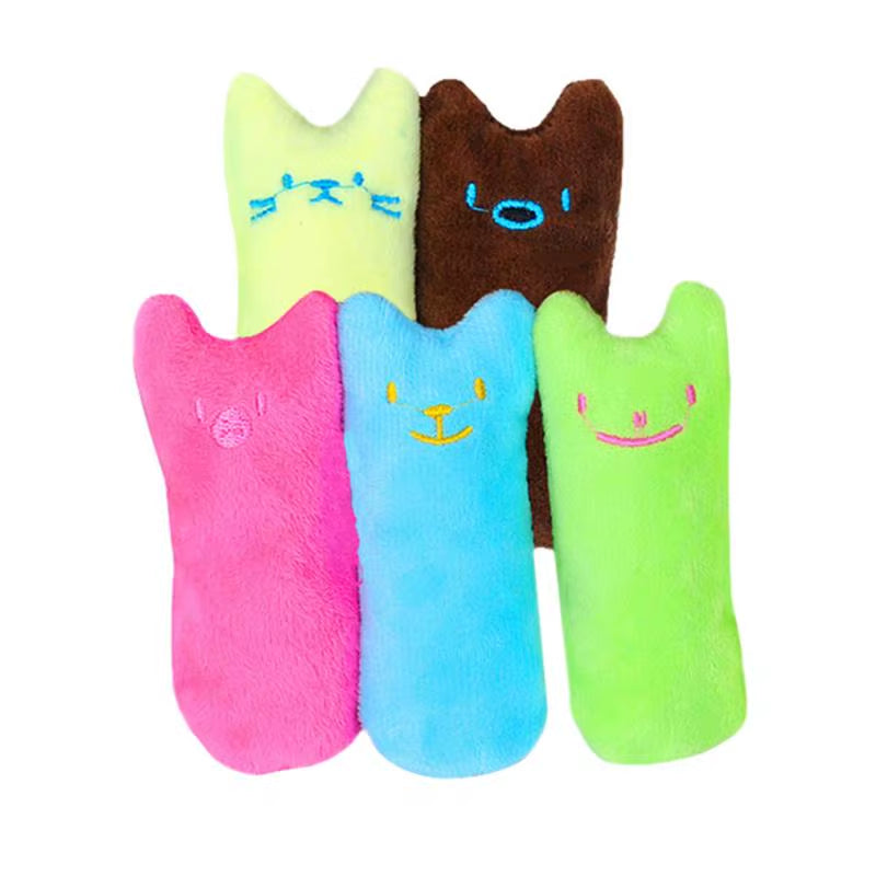 1PC Catnip Toys Funny Interactive Plush Super Soft Pet Kitten Teeth Grinding Cat Toy Claws Thumb Bite Cat Mint for Cats Pet Toys