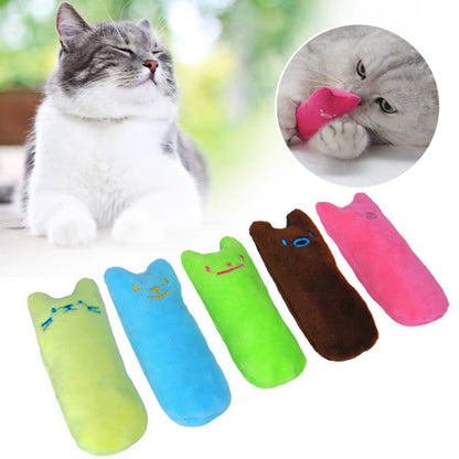 1PC Catnip Toys Funny Interactive Plush Super Soft Pet Kitten Teeth Grinding Cat Toy Claws Thumb Bite Cat Mint for Cats Pet Toys