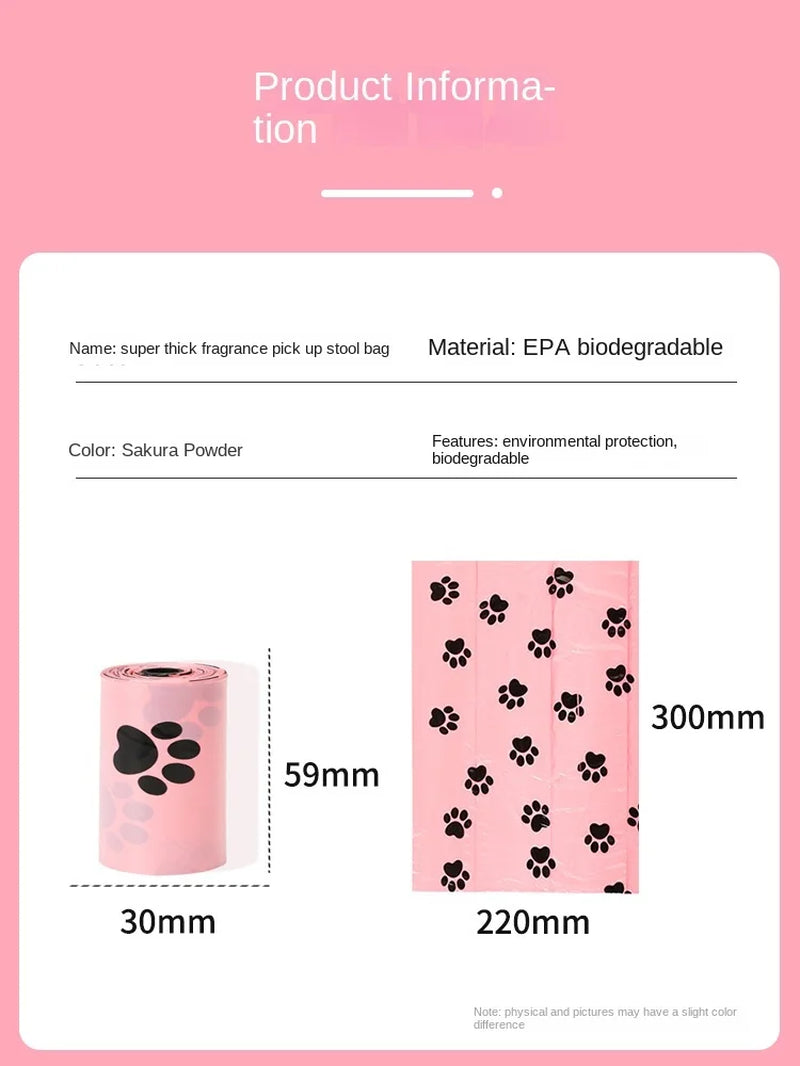 EPI Intensification Biodegradable Pet Garbage Bag Dog Poop Bags Dog Poop Bag Dispenser Dog Cleaning Supplies Dog