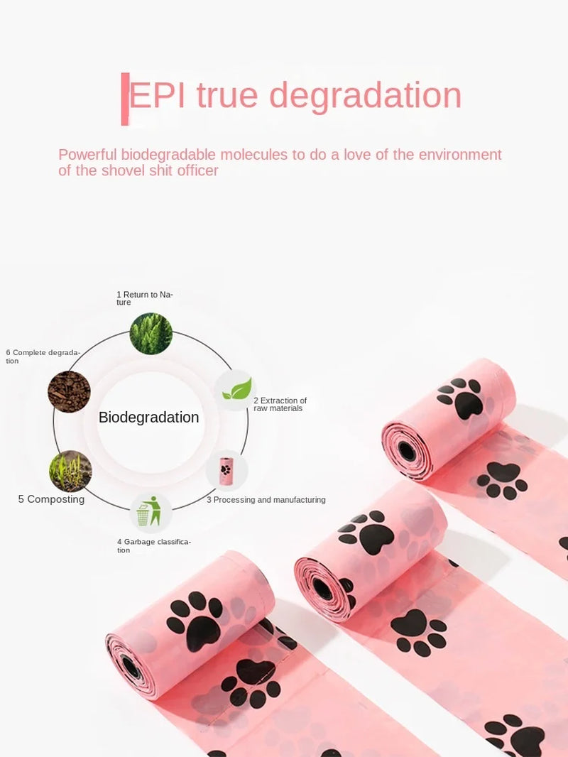 EPI Intensification Biodegradable Pet Garbage Bag Dog Poop Bags Dog Poop Bag Dispenser Dog Cleaning Supplies Dog